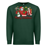 Sports Green merry christmas truck Premium Sweatshirt - MaliasSmallBusiness