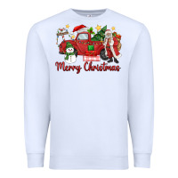 White merry christmas truck Premium Sweatshirt - MaliasSmallBusiness