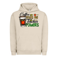 Pigment French Oak coffee gives me teacher powers Urban Hoodie - CowhideDigitalArt