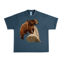 Midnight Navy California Grizzly Bear Urban Heavy Tee - RanaPortraitStore
