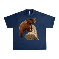 Navy California Grizzly Bear Urban Heavy Tee - RanaPortraitStore