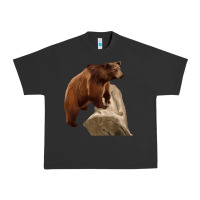 Pigment Black California Grizzly Bear Urban Heavy Tee - RanaPortraitStore