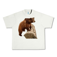 Pistachio California Grizzly Bear Urban Heavy Tee - RanaPortraitStore