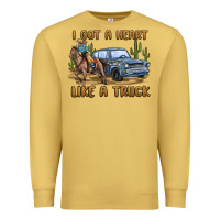 Antique Gold i got a heart like a truck Premium Sweatshirt - MaliasSmallBusiness