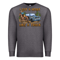 Charcoal Heather i got a heart like a truck Premium Sweatshirt - MaliasSmallBusiness