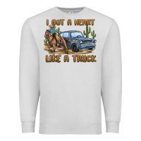 Dove Grey i got a heart like a truck Premium Sweatshirt - MaliasSmallBusiness