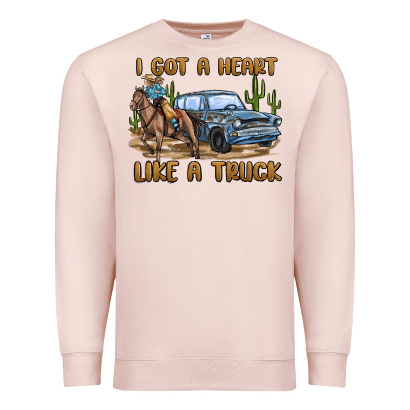 I Got A Heart Like A Truck Premium Sweatshirt by MaliasSmallBusiness | Teevron