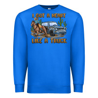 True Royal i got a heart like a truck Premium Sweatshirt - MaliasSmallBusiness