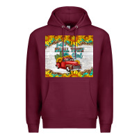 Burgundy just a small town girl with car Premium Hoodie - HRA Design Shop