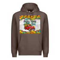 Coffee just a small town girl with car Premium Hoodie - HRA Design Shop