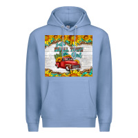 Colony Blue just a small town girl with car Premium Hoodie - HRA Design Shop