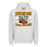 Dove Grey just a small town girl with car Premium Hoodie - HRA Design Shop
