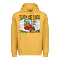 Mustard just a small town girl with car Premium Hoodie - HRA Design Shop