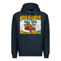 Navy just a small town girl with car Premium Hoodie - HRA Design Shop