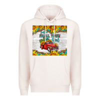 Pale Pink just a small town girl with car Premium Hoodie - HRA Design Shop