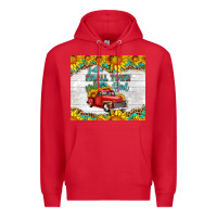 Red just a small town girl with car Premium Hoodie - HRA Design Shop