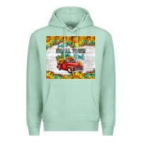 Seafoam just a small town girl with car Premium Hoodie - HRA Design Shop
