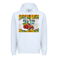 White just a small town girl with car Premium Hoodie - HRA Design Shop