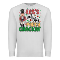 Dove Grey lets get this party crackin Premium Sweatshirt - MaliasSmallBusiness