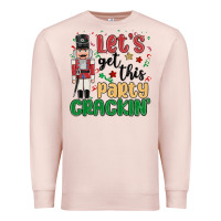 Pale Pink lets get this party crackin Premium Sweatshirt - MaliasSmallBusiness