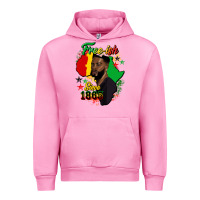 Fuchsia Pink free ish since 1865 black man Urban Hoodie - HRA Design Shop