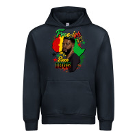 Navy free ish since 1865 black man Urban Hoodie - HRA Design Shop