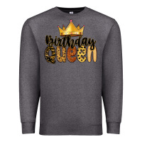 Charcoal Heather birthday queen Premium Sweatshirt - MaliasSmallBusiness
