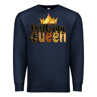 Navy birthday queen Premium Sweatshirt - MaliasSmallBusiness