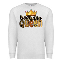 Oatmeal Heather birthday queen Premium Sweatshirt - MaliasSmallBusiness