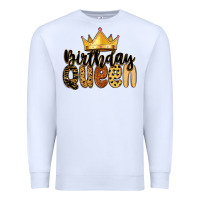 White birthday queen Premium Sweatshirt - MaliasSmallBusiness
