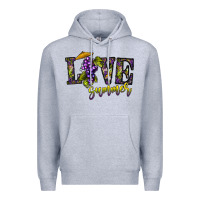 Heather Grey love summer Premium Hoodie - CowhideDigitalArt