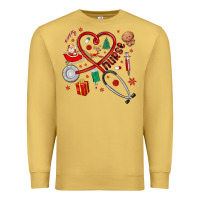 Antique Gold christmas nurse Premium Sweatshirt - MaliasSmallBusiness