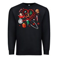 Black christmas nurse Premium Sweatshirt - MaliasSmallBusiness