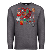 Charcoal Heather christmas nurse Premium Sweatshirt - MaliasSmallBusiness