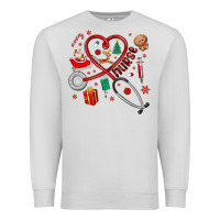 Dove Grey christmas nurse Premium Sweatshirt - MaliasSmallBusiness