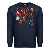 Navy christmas nurse Premium Sweatshirt - MaliasSmallBusiness
