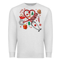 Oatmeal Heather christmas nurse Premium Sweatshirt - MaliasSmallBusiness