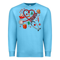 Ocean Blue christmas nurse Premium Sweatshirt - MaliasSmallBusiness