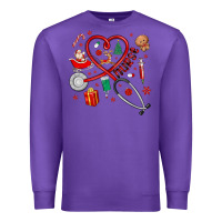 Purple christmas nurse Premium Sweatshirt - MaliasSmallBusiness
