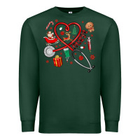 Sports Green christmas nurse Premium Sweatshirt - MaliasSmallBusiness
