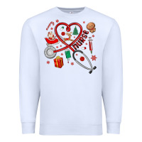 White christmas nurse Premium Sweatshirt - MaliasSmallBusiness