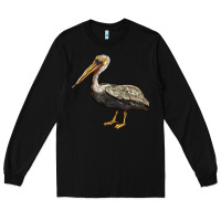 Black louisiana state bird pelican Long Sleeve Tee - BarkalooDesign