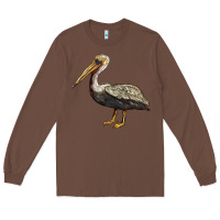 Chestnut louisiana state bird pelican Long Sleeve Tee - BarkalooDesign