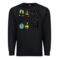 Black happy new year 2024 Premium Sweatshirt - MaliasSmallBusiness