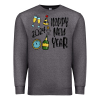 Charcoal Heather happy new year 2024 Premium Sweatshirt - MaliasSmallBusiness