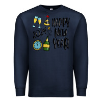 Navy happy new year 2024 Premium Sweatshirt - MaliasSmallBusiness