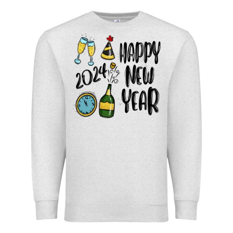Happy New Year 2024 Premium Sweatshirt by MaliasSmallBusiness | Teevron