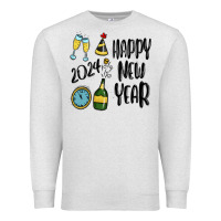 Oatmeal Heather happy new year 2024 Premium Sweatshirt - MaliasSmallBusiness