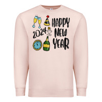 Pale Pink happy new year 2024 Premium Sweatshirt - MaliasSmallBusiness