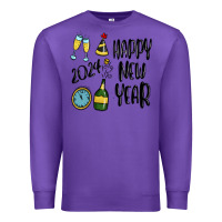 Purple happy new year 2024 Premium Sweatshirt - MaliasSmallBusiness